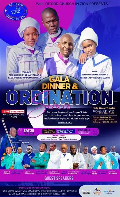 Gala Dinner and Ordination Service