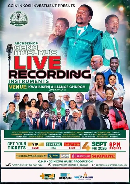 Archbishop Gcina Masuku Live Recording Instruments